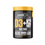 Witaminy i minerały dla sportowców - marka niezdefiniowana HIRO.LAB Vitamin D3 4000IU + K2 MK7 - 160tabs. - miniaturka - grafika 1