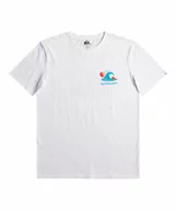 Koszulki sportowe męskie - Męski t-shirt z nadrukiem QUIKSILVER Ocean Bed - biały - miniaturka - grafika 1