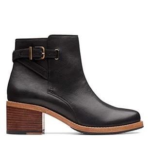 Clarks damskie sztyblety Clarkdale Jax, czarny - Schwarz Black Leather - 41 EU - Botki damskie - miniaturka - grafika 1