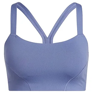 adidas H56331 LS YOGA biustonosz orbita fioletowy/biały M - Biustonosze - miniaturka - grafika 1