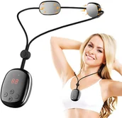 Masażery - Masażer elektrostymulator szyi usb 15 mocy 4 tryby grzania masaż karku ems - miniaturka - grafika 1