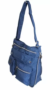 Stylowa Lekka Materiałowa Torba Średnia Kwadrat Listonoszka Na Ramię Bag Street NR 2221 GRANATOWY - Gadżety dla niej i dla niego Stylowa Lekka Materiałowa Torba Średnia Kwadrat Listonoszka Na Ramię Bag Street NR 2221 GRANATOWY - Gadżety dla niej i dla niego - miniaturka - grafika 4