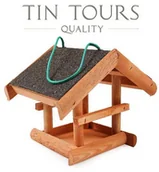 Karmniki dla ptaków - MAŁY DREWNIANY KARMNIK DLA PTAKÓW 24x20x21 cm - miniaturka - grafika 1