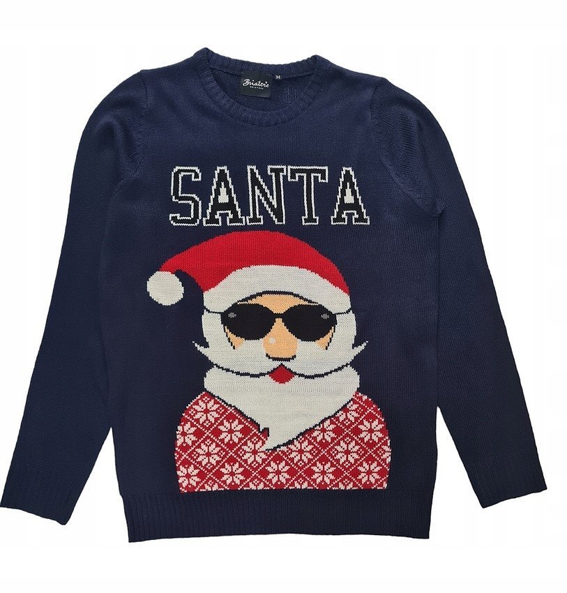 Briatore sweter niebieski okrągły rozmiar XL