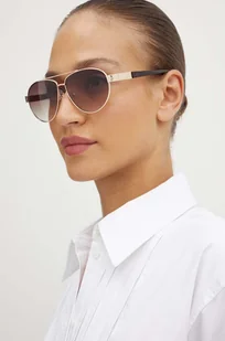 Guess okulary przeciwsłoneczne damskie kolor złoty GF0350 32F - Okulary przeciwsłoneczne - miniaturka - grafika 1