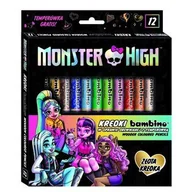 Kredki, ołówki, pastele i pisaki - Kredki w oprawie drewnianej z nadrukiem 12 kolorów w opakowaniu kartonowym Monster High - miniaturka - grafika 1
