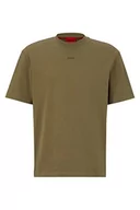 Koszulki męskie - HUGO Męski T-shirt Dapolino Relaxed-Fit z bawełnianego dżerseju z nadrukiem logo, Open Green345., XXL - miniaturka - grafika 1