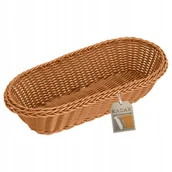 Kosze wiklinowe - Koszyk pleciony Arezzo podłużny, brązowy - miniaturka - grafika 1