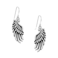 Kolczyki - Srebrne kolczyki skrzydła anioła - miniaturka - grafika 1