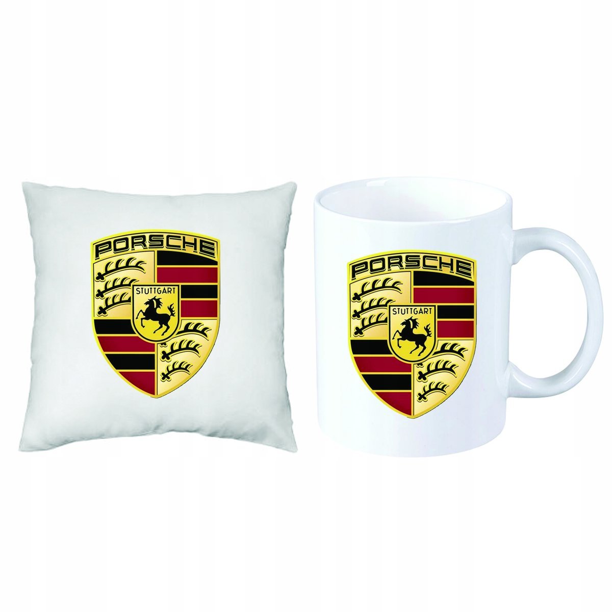 Porsche ZESTAW PREZENT PODUSZKA + KUBEK + IMIĘ