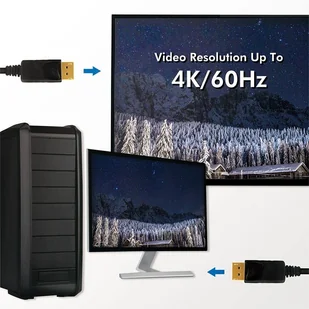 LogiLink Kabel DisplayPort M/M 4K/60Hz, 3m Czarny - Kable komputerowe i do monitorów - miniaturka - grafika 5