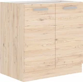 Szafki kuchenne - Szafka pod zlewozmywak BERIT – szerokość 80 cm, dąb bordeaux - miniaturka - grafika 1