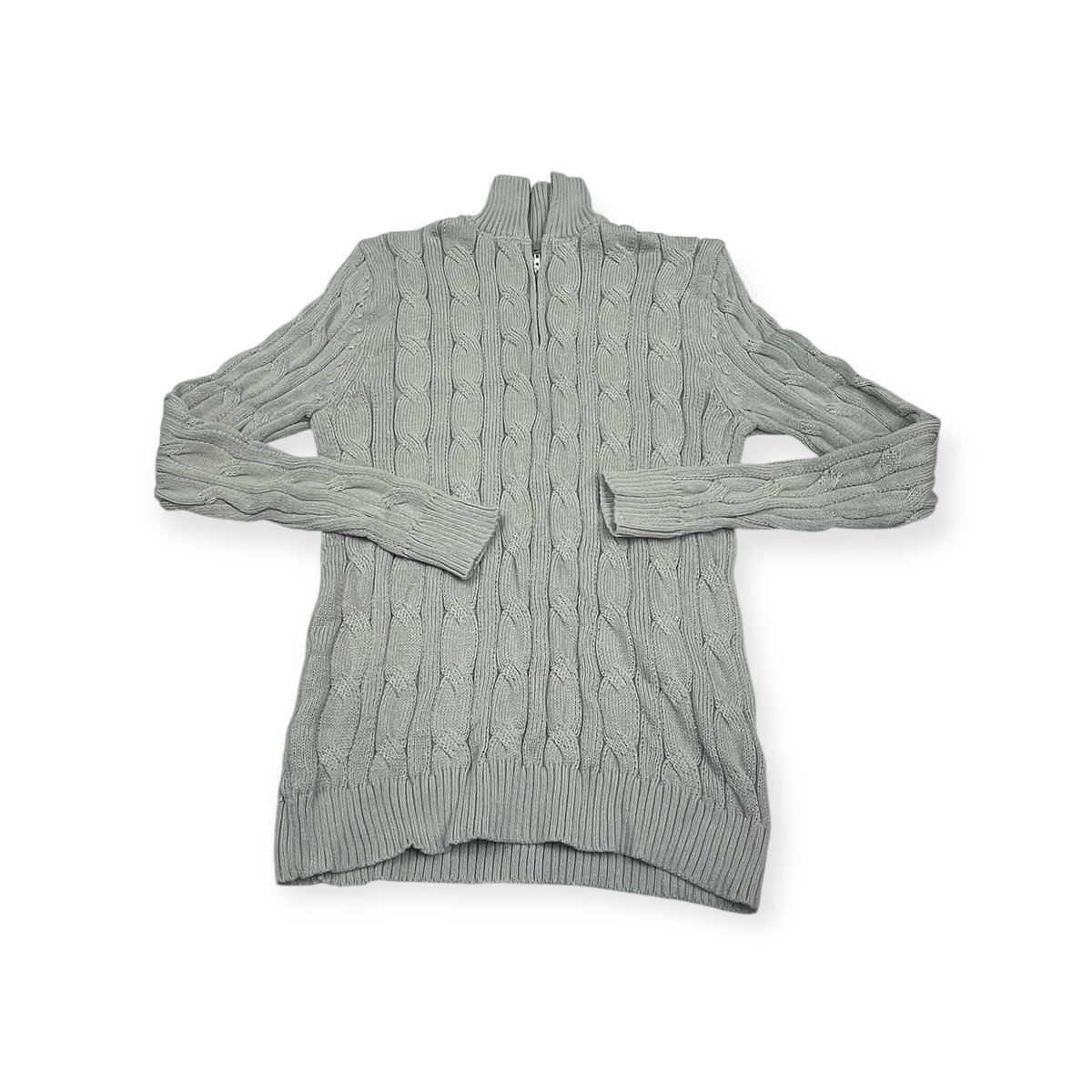 Sweter męski OLD MONEY z półgolfem Rozmiar S splot warkoczowy