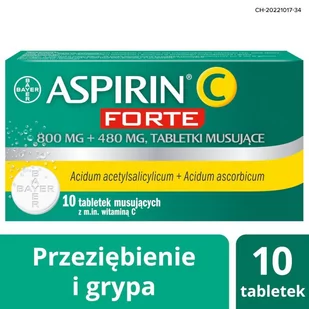 Bayer ASPIRIN C FORTE 10 tabletek musujących - Suplementy diety - miniaturka - grafika 1