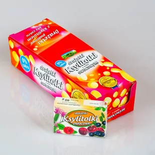 Aka Produkty z ksylitolem Drażetki Ksylitolki owocowe z kurkuminą i acerolą 40g AK032 - Cukierki - miniaturka - grafika 1