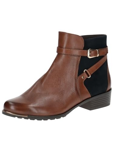 Caprice Damskie botki na obcasie 9-25308-43, Cognac Comb, 39 EU, Cognac Comb, 39 EU