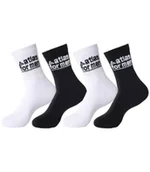 Skarpetki sportowe męskie - Zestaw 4 par sportowych, półdługich skarpet Mężczyzna Atlas For Men - Kolor : Czarny - Rozmiar : 39/42 - miniaturka - grafika 1