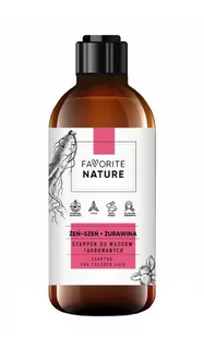 Favorite Nature Favorite Nature Szampon do włosów farbowanych - Żurawina i Żeń-Szeń 400ml - Szampony do włosów - miniaturka - grafika 1