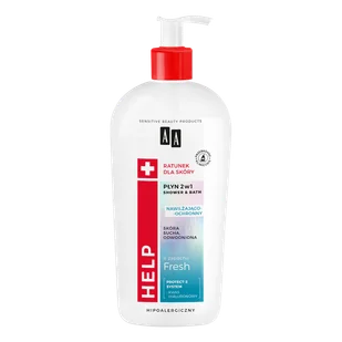 AA Help Płyn 2w1 Shower & Bath nawilżająco-ochronny 400 ml - Kosmetyki do kąpieli - miniaturka - grafika 1