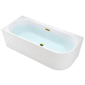 Wanny - Wanna przyścienna złoty przelew oraz korek narożna lewa 140 cm Mera Hydrosan - miniaturka - grafika 1