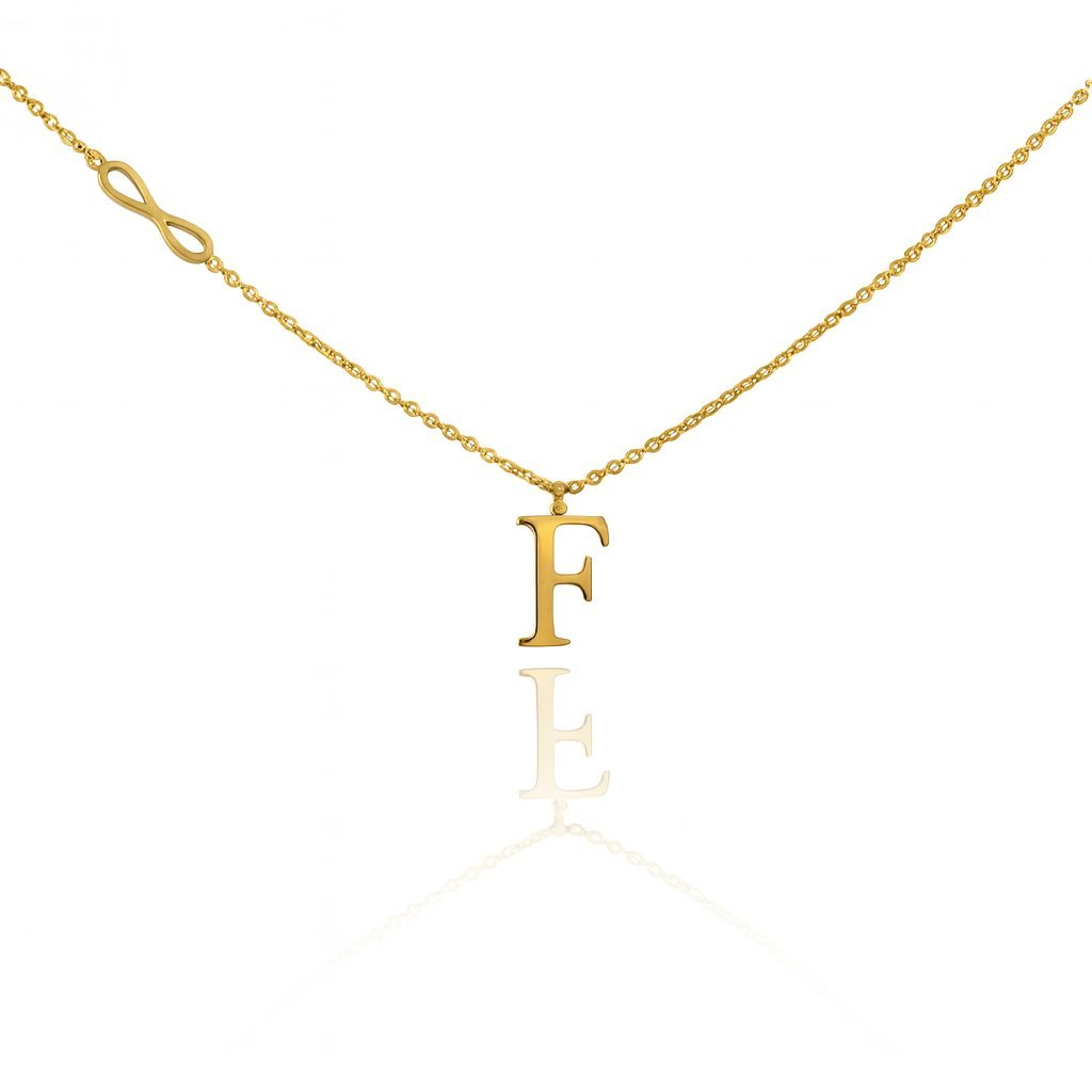 Naszyjnik Infinity Letter [Literki: F]