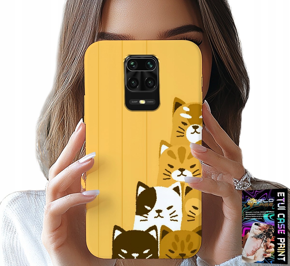 ETUI DO XIAOMI NOTE 9 PRO / 9S - LOVE CAT, WZORY Z KOTAMI, CASE + SZKŁO
