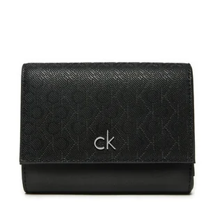 Mały Portfel Damski Calvin Klein Ck Daily Medium Trifold_Mono K60K612841 Czarny - Portfele - miniaturka - grafika 1