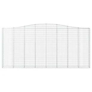 VIDAXL Kosze gabionowe, 3 szt, 400x30x180/200 cm, galwanizowane żelazo - Ogrodzenia - miniaturka - grafika 5
