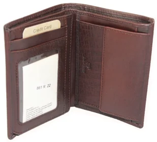 Portfel Męski Skórzany EL FORREST Skóra Bydlęca Duży Pionowy Bez Zapięcia Jedno Skrzydełko RFID 861 R 22 13,5 x 10 x 2,5 cm - Portfele - miniaturka - grafika 5