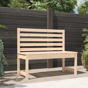 vidaXL Ławka ogrodowa, 109 cm, lite drewno sosnowe - Ławki ogrodowe - miniaturka - grafika 1