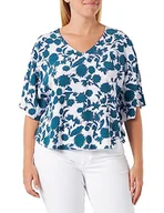 Bluzki damskie - s.Oliver BLACK LABEL bluzka rękaw 3/4, Blue Green, XL - miniaturka - grafika 1