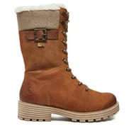 Kozaki damskie - Botki Remonte D0W72-22 Brązowy - miniaturka - grafika 1