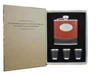 Piersiówki - KOMPLET PIERSIÓWKA 180 ML I 3 KIELISZKI W KSIĄŻCE - miniaturka - grafika 1