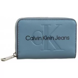 Portfel Sculpted Med Zip Around Mono Blue Shadow Logo K60K607229 CEZ (CK121-e) Calvin Klein - Portfele - miniaturka - grafika 1