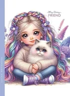 Przybory szkolne - Fresh Notatnik 143x200 48k gładki Dziewczynka z kotkiem - miniaturka - grafika 1