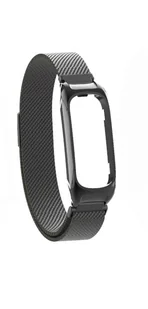 Pasek Metalowy z Zapięciem na Magnes Braders Bransoleta do Oppo Band czarny - Akcesoria do smartwatchy - miniaturka - grafika 5