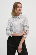 Koszule damskie - Tommy Hilfiger koszula damska kolor biały relaxed z kołnierzykiem klasycznym WW0WW43064 - miniaturka - grafika 1