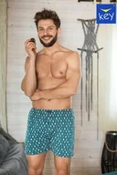 Majtki męskie - Luźne bokserki męskie w choinki MXC 941 - miniaturka - grafika 1