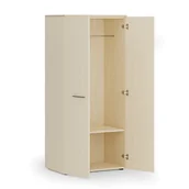 Szafy biurowe - Szafa ubraniowa biurowa PRIMO WOOD, 1 półka, drążek do szafy, 1781 x 800 x 500 mm, brzoza - miniaturka - grafika 1