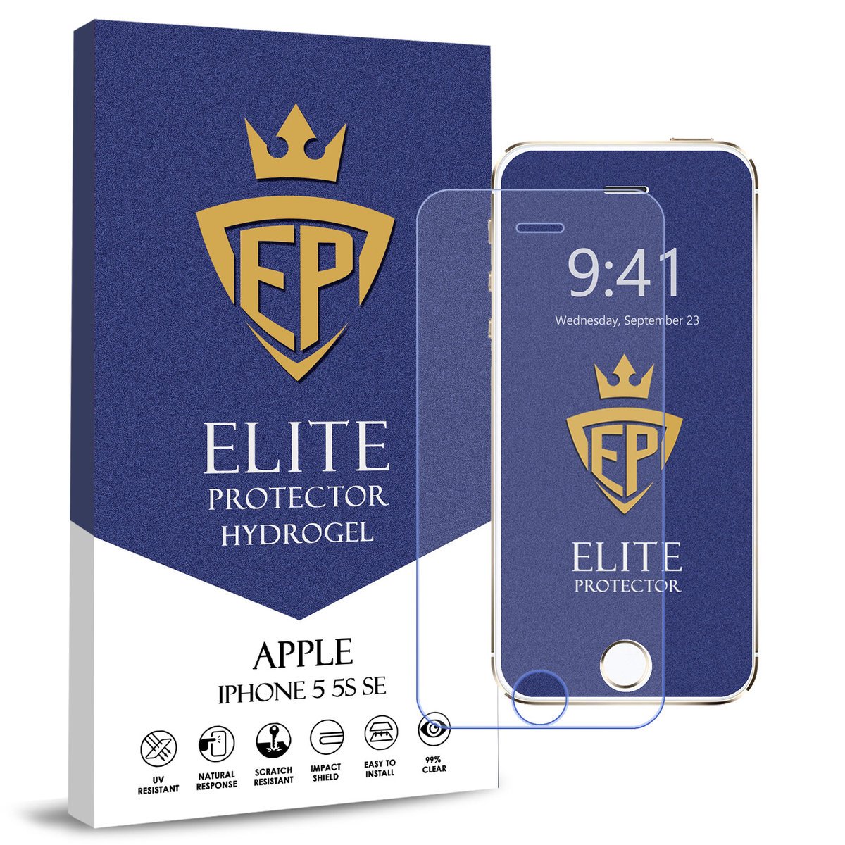 FOLIA 5D CAŁY EKRAN NA TELEFON DO APPLE IPHONE 5 5S SE HYDROŻELOWA ORYGINAŁ