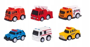 AUTO METAL MINI CAR SŁUŻBY MIEJSKIE PULL-BACK KARETKA POLICJA STRAŻ TAXI - Samochody i pojazdy dla dzieci - miniaturka - grafika 1