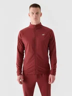 Bluzy sportowe męskie - Męska bluza treningowa 4F 4FRAW24TFSWM565 - czerwona - miniaturka - grafika 1