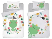 Pościel dla dzieci - Maya Moo, Pościel do łóżeczka, Zabawna Żabka, 90x120 cm - miniaturka - grafika 1