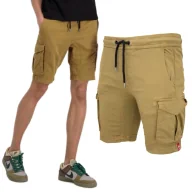 Odzież taktyczna i umundurowanie - Spodenki Alpha Industries Cotton Twill Jogger Short 106251 13 - Khaki - miniaturka - grafika 1