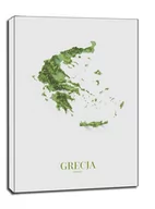 Obrazy i zdjęcia na płótnie - Grecja mapa kolorowa - obraz na płótnie Wymiar do wyboru: 20x30 cm - miniaturka - grafika 1