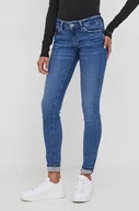 Spodnie damskie - Pepe Jeans jeansy Skinny damskie kolor niebieski - miniaturka - grafika 1