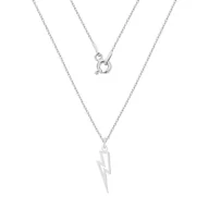 Naszyjniki - Srebrny naszyjnik błyskawica piorun - miniaturka - grafika 1