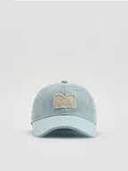 Czapki damskie - Reserved - Jeansowa czapka z daszkiem - jasnoniebieski - miniaturka - grafika 1