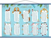 Przybory szkolne - Plansza edukacyjna - dodawanie, 140x100 cm - miniaturka - grafika 1