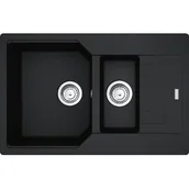Zlewozmywaki - Franke Urban UBG 651-78 GSC Zlewozmywak granitowy półtorakomorowy 78x50 cm onyx 114.0687.296 - miniaturka - grafika 1